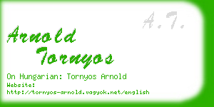 arnold tornyos business card